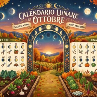 Calendario lunare di ottobre.